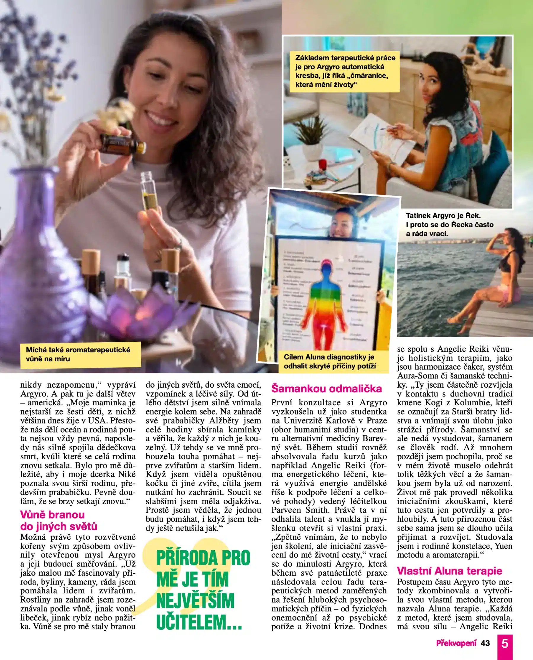 Rozhovor s Argyro Leman v casopise Prekvapeni